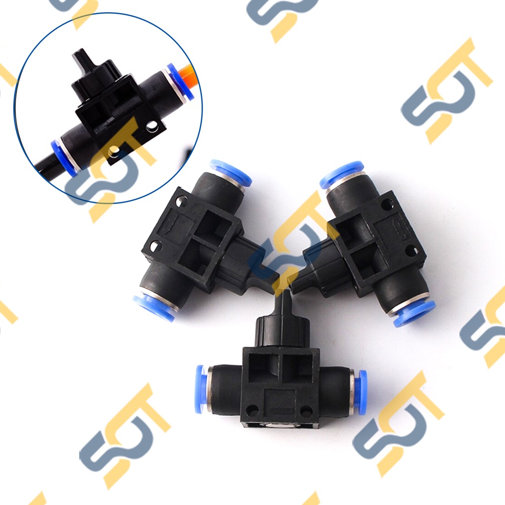 [HVFF VAN TIẾT LƯU] Van có khóa điều áp nối nhanh hai đầu cắm ống nhựa PU khí nén chất lỏng phun sương hơi nước