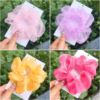 Dây cột tóc, buộc tóc vải scrunchies kẹo bông nhiều màu Orin K1174 K107