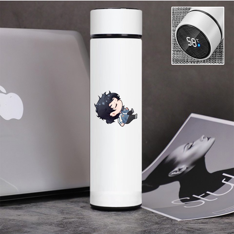 Bình giữ nhiệt đựng nước in hình Người đại diện thời gian tiện lợi xinh xắn anime chibi