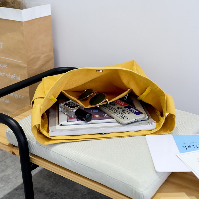 Túi Vải Canvas Đeo Chéo Vai Thời Trang Phong Cách Hàn Quốc Cho Nữ