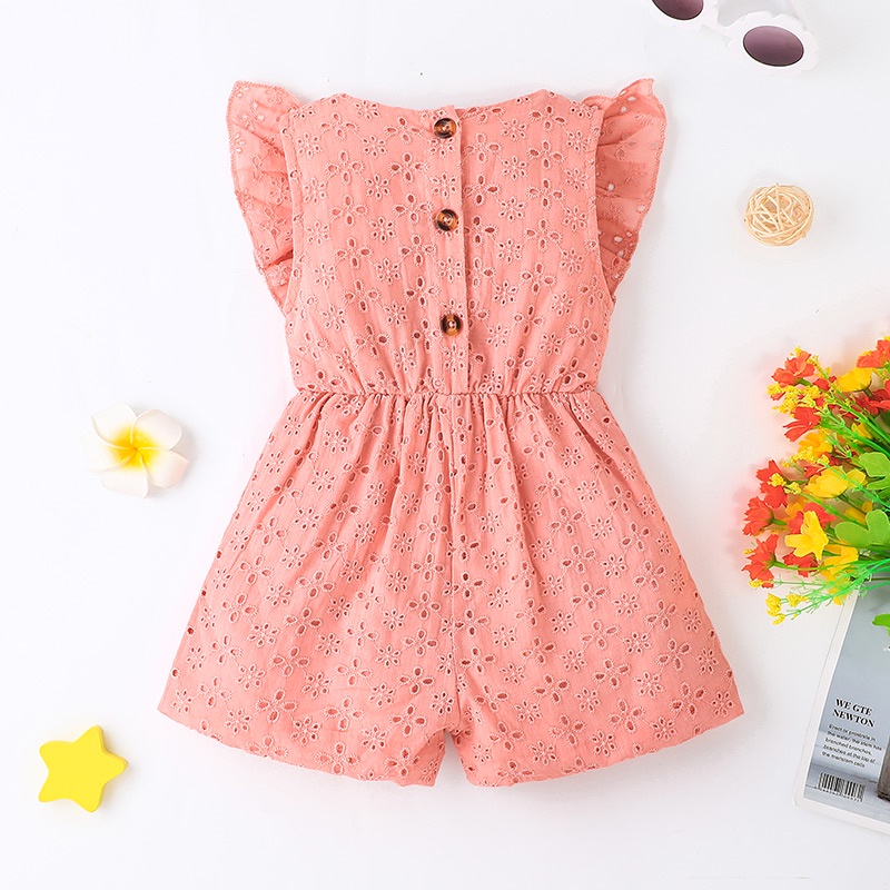 Body Tay Ngắn Cho Bé Gái Sơ Sinh 0-24 Tháng,Bodysuit Liền Thân Mùa Hè