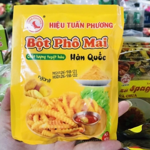 Mã GROSALE2 giảm 8% đơn 150K Bột phô mai hàn quốc Tuấn Phương 85g Lắc gà,