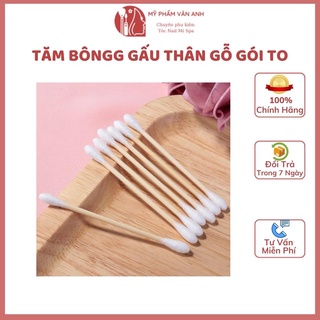Gói tăm bông gấu thân gỗ loại đẹp gói to lẻ 1 gói - myphamvananh