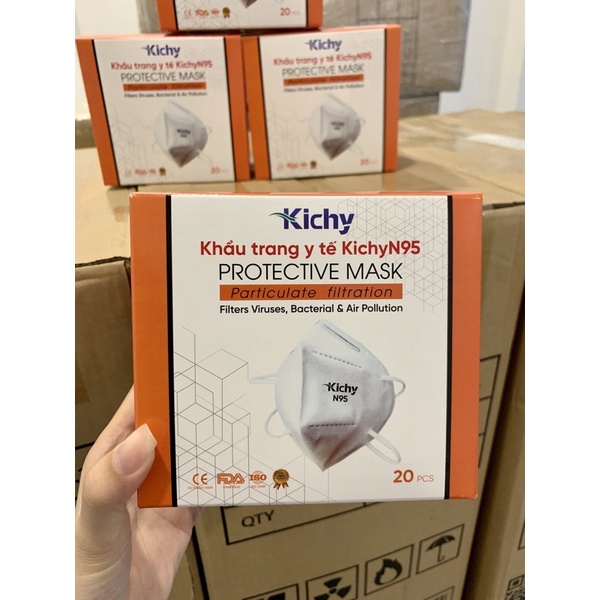 Khẩu Trang N95 Kháng Khuẩn KiChy - Tem Chính Hãng (QR Check)