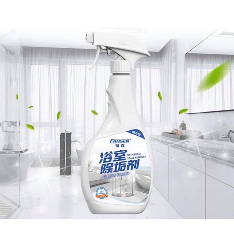 Dung Dịch Tẩy Rửa Nhà Tắm, Vòi Inox, Cặn Canxi Nhà Tắm Fansen 500Ml