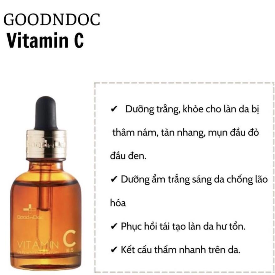 Serum Goodndoc Vitamin C 16.5 Mờ Nám Sáng Da Chống Lão Hoá 30ml