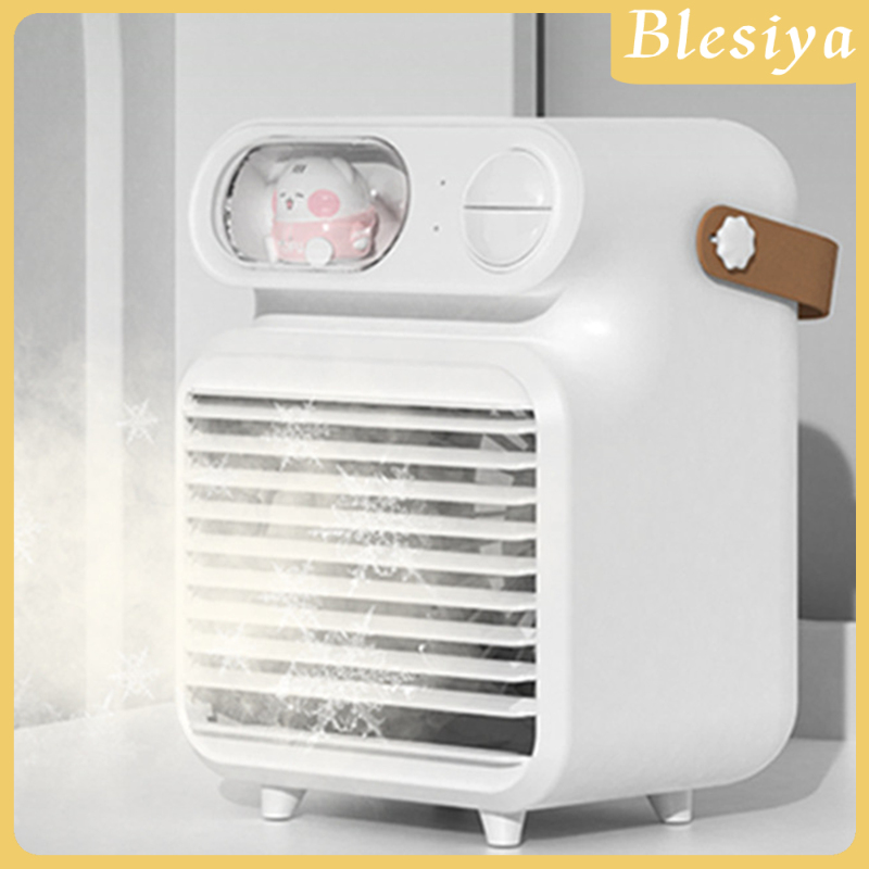 [BLESIYA]3-in-1 Portable Air Conditioner Fan with 3 Wind Speeds with 150ml Water Tank 4000mAh with LED Night Light for Room Indoor