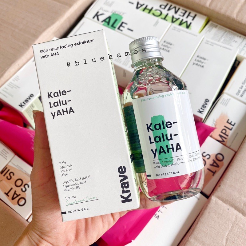 (Mẫu mới 2021) Tẩy tế bào chết Krave Kale Lalu yAHA toner