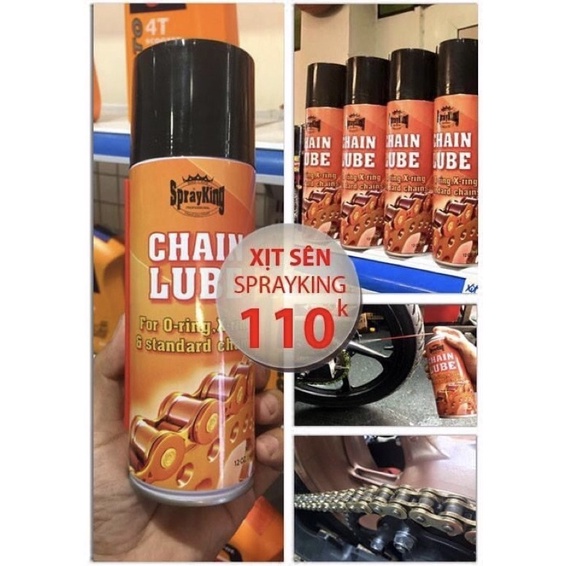 SPRAYKING CHAIN LUBE- XỊT DƯỠNG SÊN DẠNG DẦU