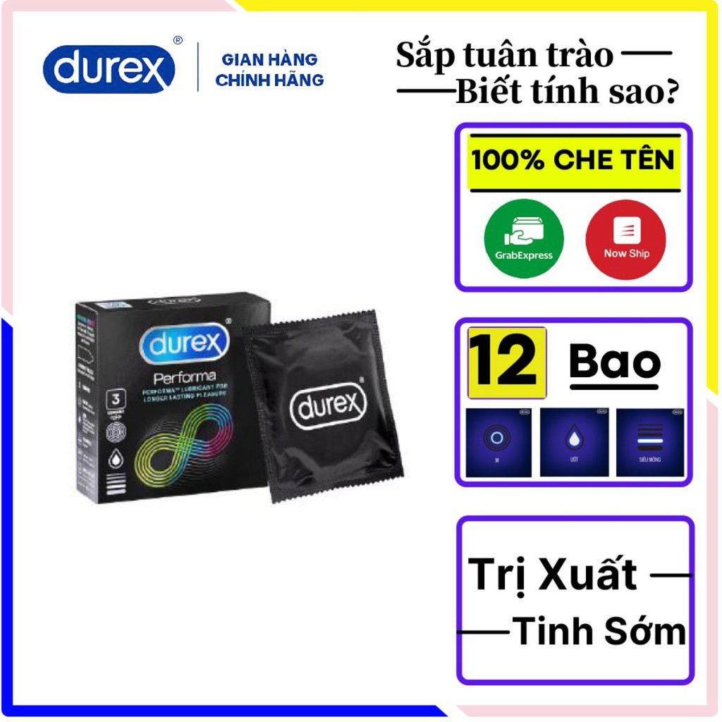 Bao cao su Durex Performa 3 bao.