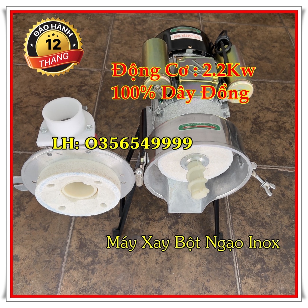Máy xay bột gạo nước, đỗ ngâm Motor 2.2KW siêu khỏe(Cam kết lõi đồng 100%, kèm phụ kiện theo máy)