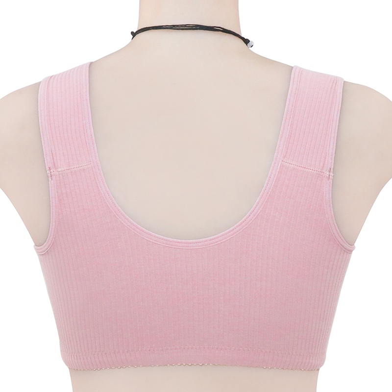 Áo Ngực Cotton Cài Nút Phía Trước Kiểu Mới Dành Cho Phụ Nữ Trung Niên Và Người Lớn Tuổi