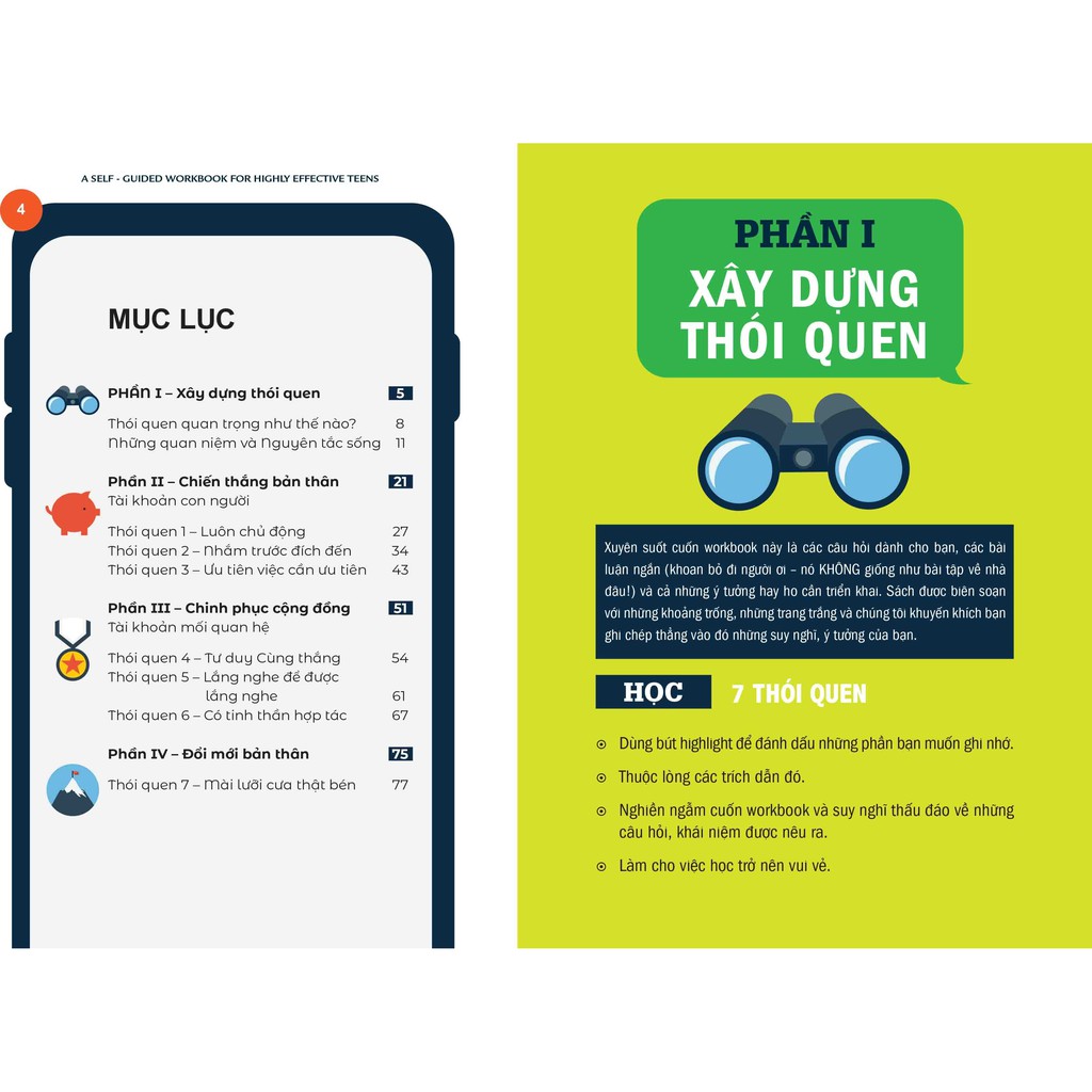 Sách Thực Hành 7 Thói Quen Của Bạn Trẻ Thành Đạt Tặng Kèm Post Card Danh Ngôn