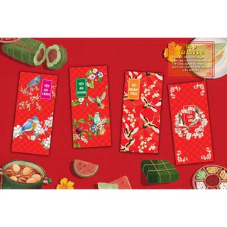 Bao lì xì tết 2021 xấp 6 cái giấy Kraft Nhật đẹp, giá rẻ (Nhiều mẫu)