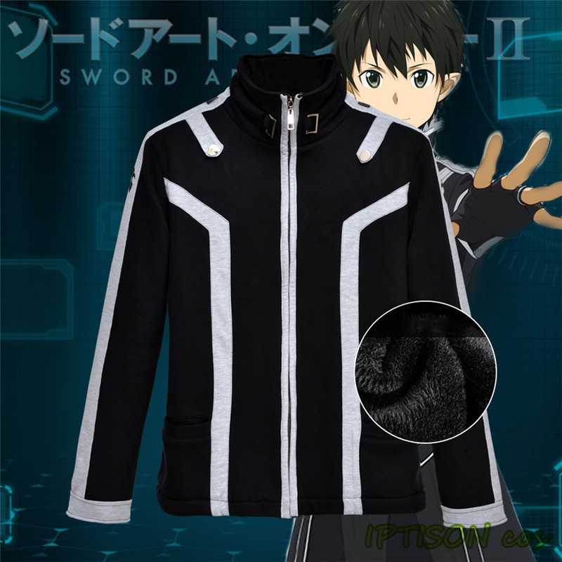 Áo Thun Vải Lông Cừu In Hình Anime Sword Art Online Kirito Cá Tính