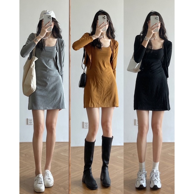 Bộ váy dây Audrey 6042