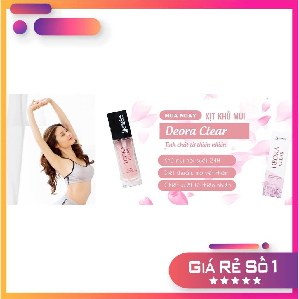 Xịt khử mùi hôi nách hôi chân Deora Clear - Quyên Lara  Khử mùi hôi nách Nặng, nhẹ