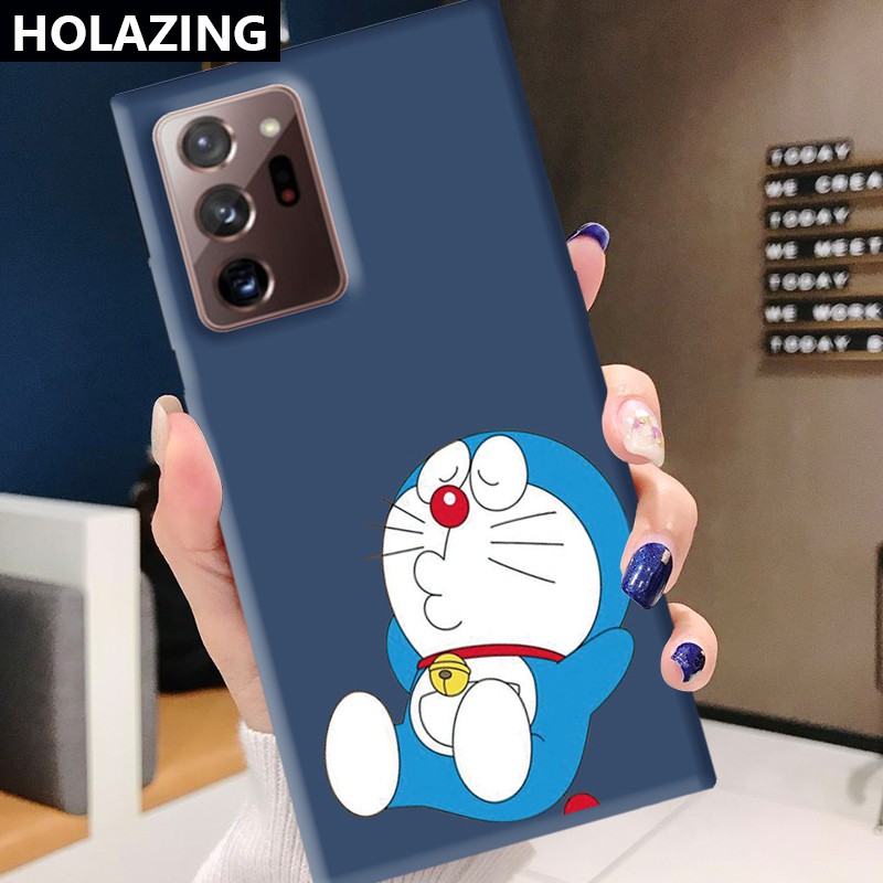 Samsung Galaxy S21 Ultra S8 Plus S10E S10 5G Note 20 10 Plus 9 8 Candy Color Phone Cases Doraemon Soft Silicone Cover