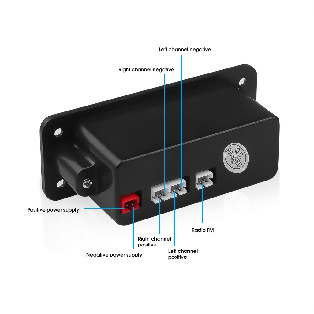 Hands-Free MP3 Player Decoder Board 2 x 3W Amplifier DC 5V MP3 WMA Wireless Bluetooth 5.0 Decoder Board Audio Module USB FM TF Record Radio AUX Input for Car