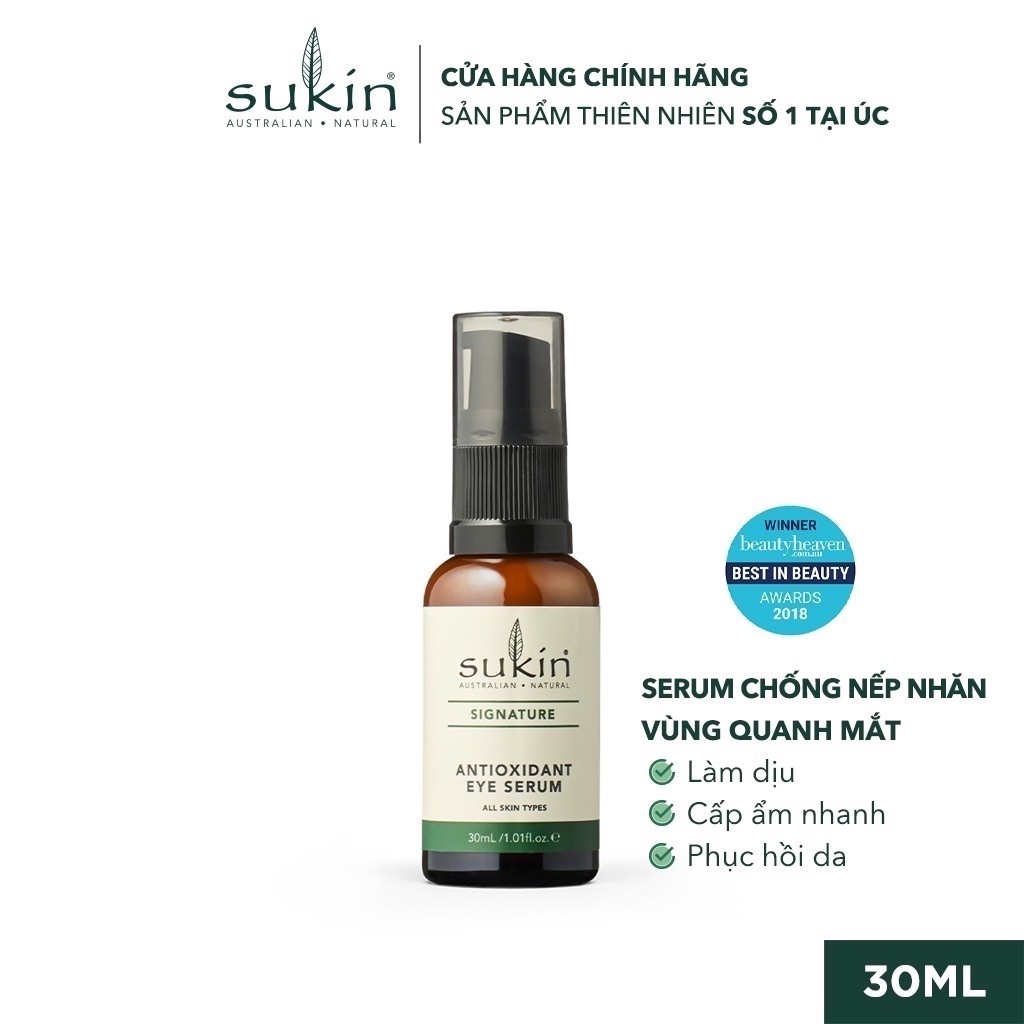 Serum Dưỡng Vùng Da Quanh Mắt Sukin Signature Antioxidant Eye Serum 30ml