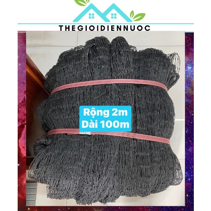 Combo 1 cuộn 100m lưới rào gà, rào vườn, khổ rộng 2m (mắt 4cm), lưới làm giàn cho cây leo, sợi cước dày, chắc chắn, bền
