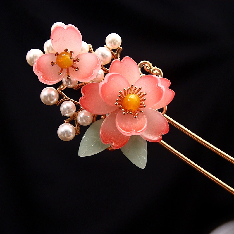 5 cánh hoa anh đào 11*15mm nguyên liệu làm trâm làm trang sức cổ trang cospaly cổ phục