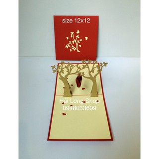 Cây  Trái Tim 2 - Love - Thiệp 3D