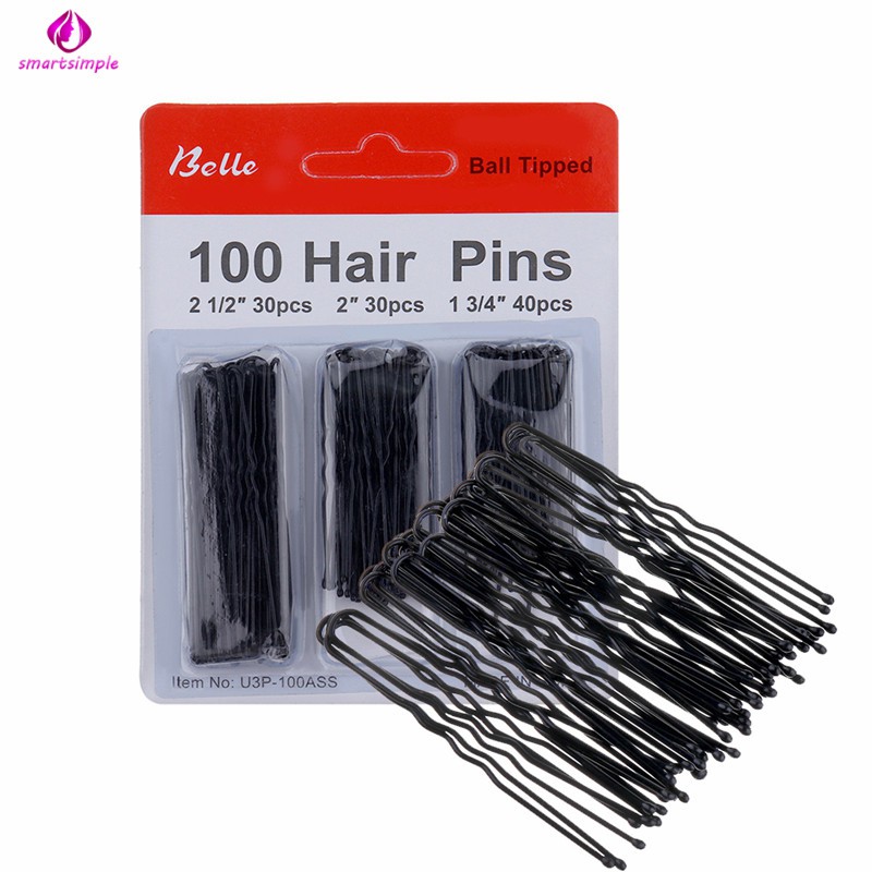 Set 100 kẹp tăm hình chữ U dùng tạo kiểu tóc cho nữ tiện dụng