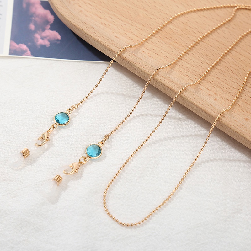 Dây đeo mắt kính chống thất lạc hình trái tim đính đá