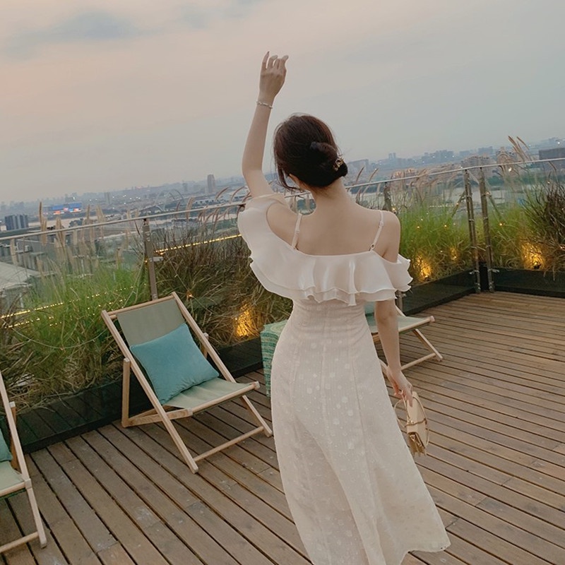Váy 2 Dây Trễ Vai,Đầm 2 Dây Trễ Vai Dự Tiệc Siêu Sang Chảnh Cho Nữ