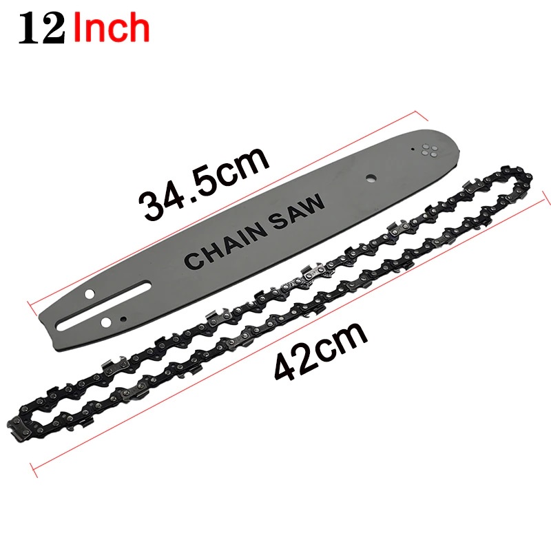 (HCM) Dây Xích Lưỡi Cưa Và Thanh Lam Dẫn Hướng 12 inch Của Máy Cưa Điện Cưa Xăng Cưa Gỗ Máy Cưa Cầm Tay