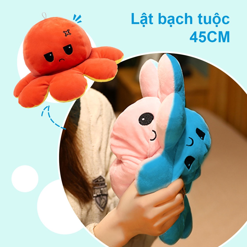 [Mã LIFECPMALL giảm 12% đơn 250K] Miniso Gấu Bông Bạch Tuộc Cảm Xúc 2 Mặt 45cm