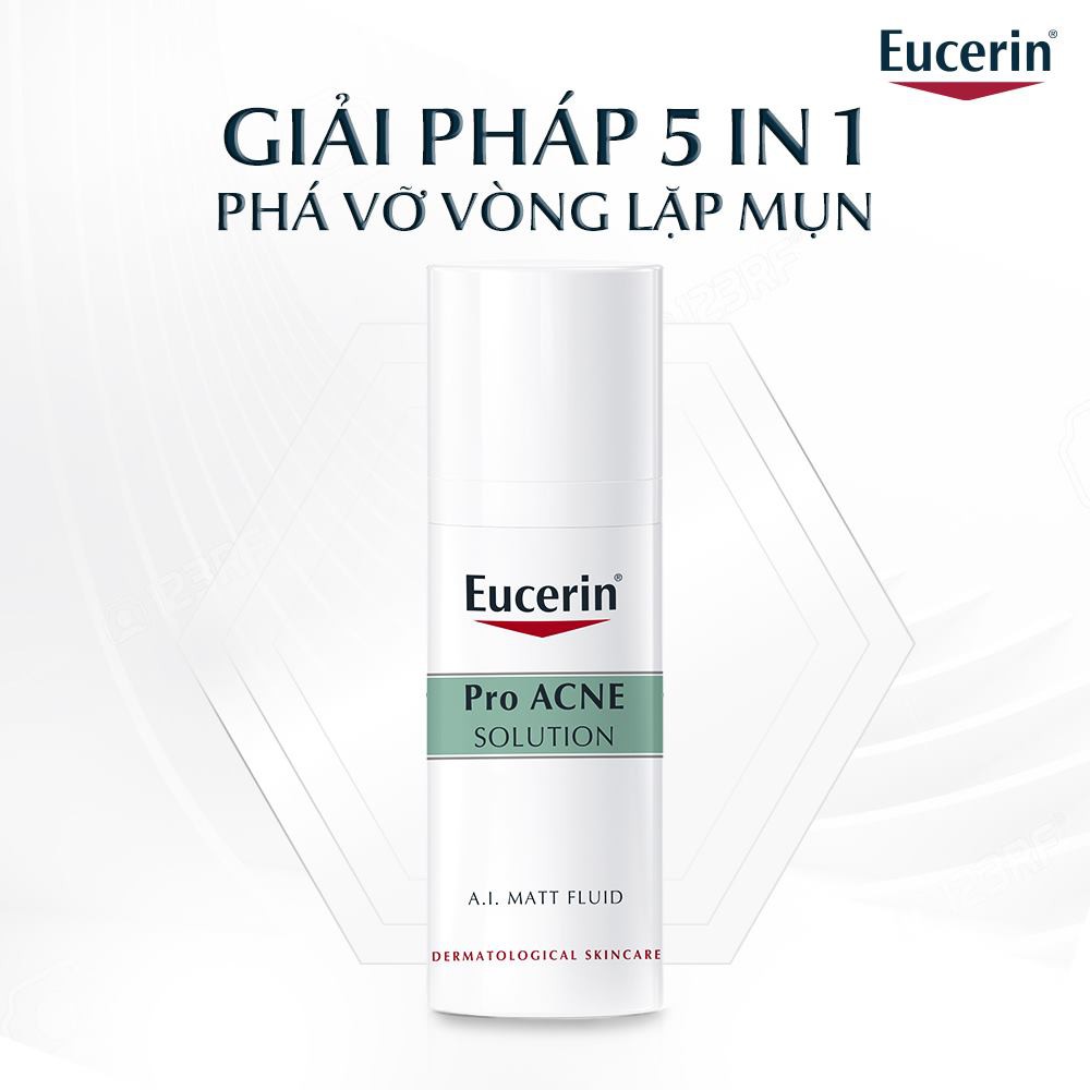 Eucerin Kem Dưỡng Giảm Mụn Proacne A.I Matt Fluid 50ml