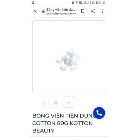 Bông viên bạch tuyết 80G