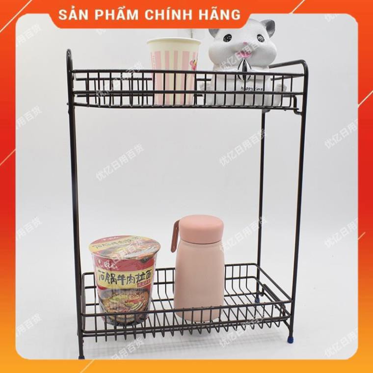 CHÍNH HÃNG -  Kệ inox 2 tầng bọc nhựa để đồ đa năng 2079,kệ 2 tầng để gia vị nhà bếp,để đồ phòng tắm