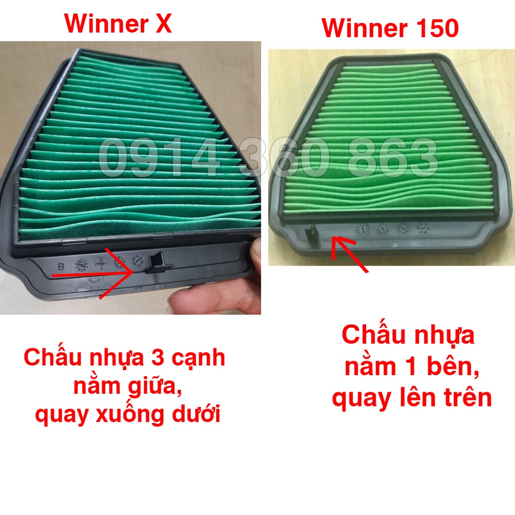 Lọc gió Winner X, Winner 150, Sonic zin  Honda