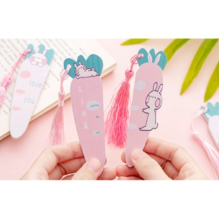 Bookmark Gỗ Thỏ Hồng