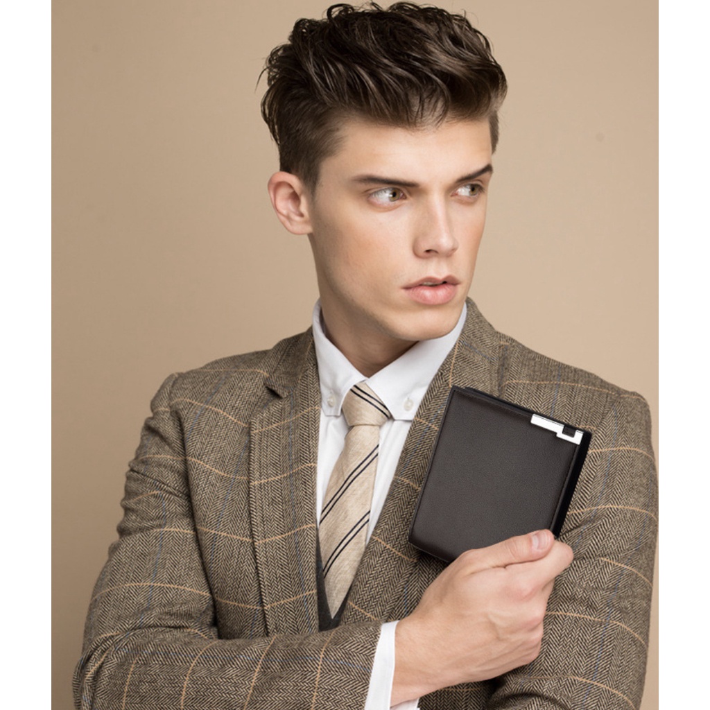 Ví Ngắn Bằng Sắt Phong Cách Hàn Quốc Dành Cho Nam