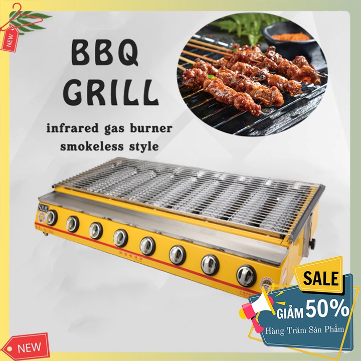 Bếp nướng ga 8 đầu đốt, bếp gas nướng hải sản, thịt bbq ETON ET-K288