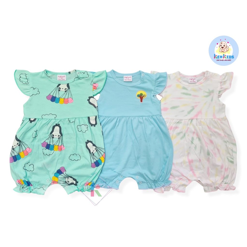 COMBO 3 Bodysuit - Body đùi nhiều màu cho bé gái BabyWear - 3 bộ