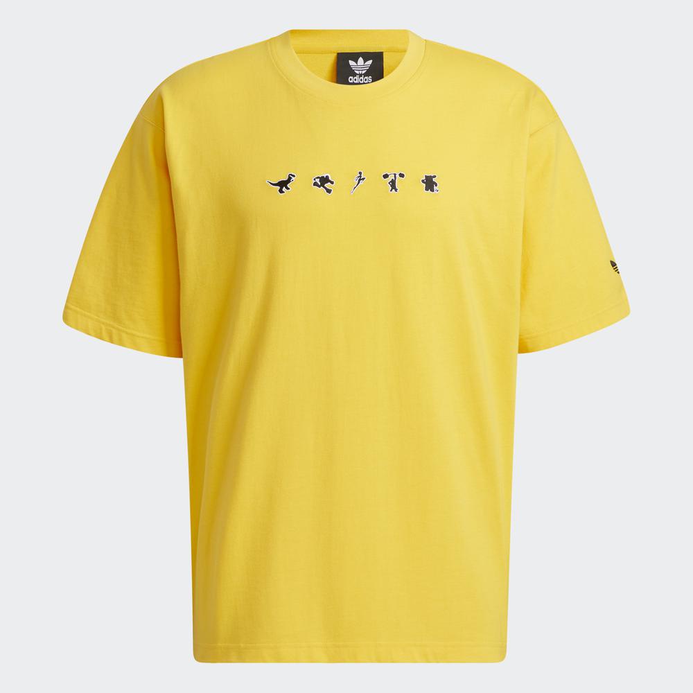 Áo Tee adidas ORIGINALS Unisex Áo Thun Ngắn Tay Manga (Unisex) Màu vàng ánh kim HC6926