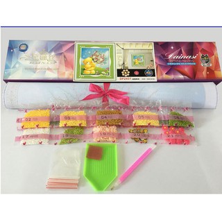 Bộ Dụng Cụ Thêu Tranh Hạt Cườm Đặc Biệt 5d diy Hình Chim Công - khổ 50 x 50cm