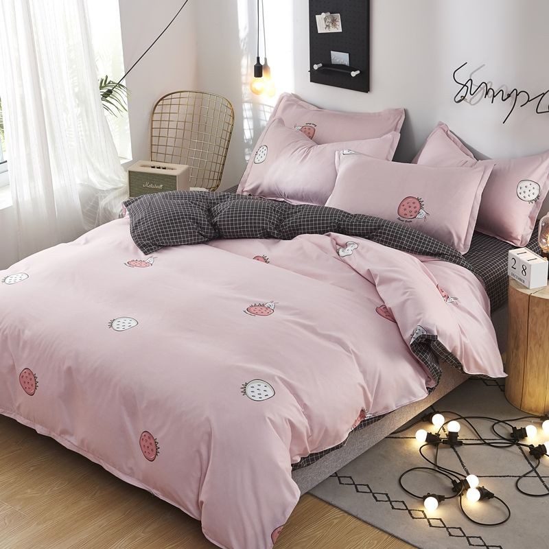 Bộ Chăn Ga Và Vỏ Gối 4 Trong 1 Chất Liệu Cotton 2 Trong 1