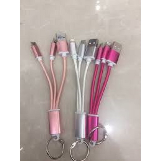 Cáp sạc 3 đầu có thể làm móc khóa
