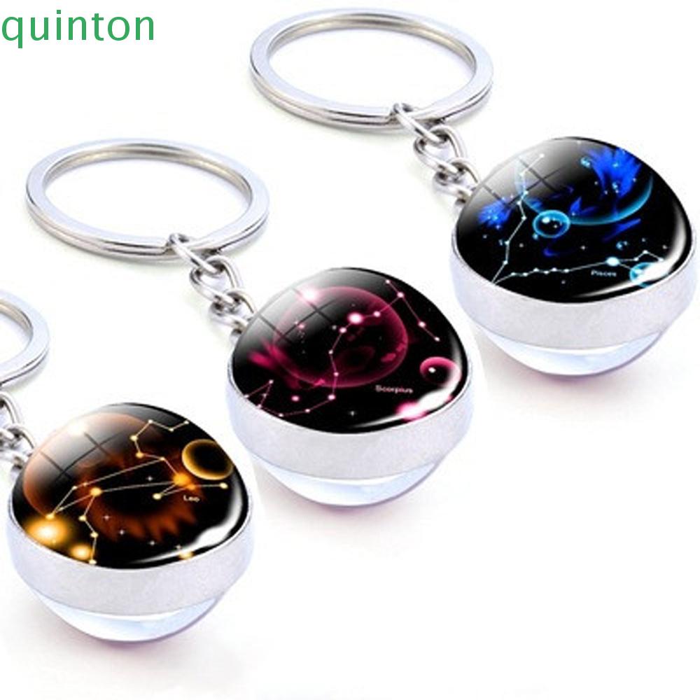 Móc chìa khóa mặt hình 12 cung hoàng đạo thời trang