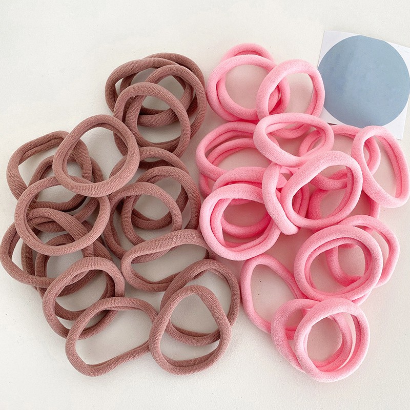 Bộ 50 Dây Buộc Tóc Cao Su Co Giãn Nhiều Màu Sắc Dành Cho Nữ