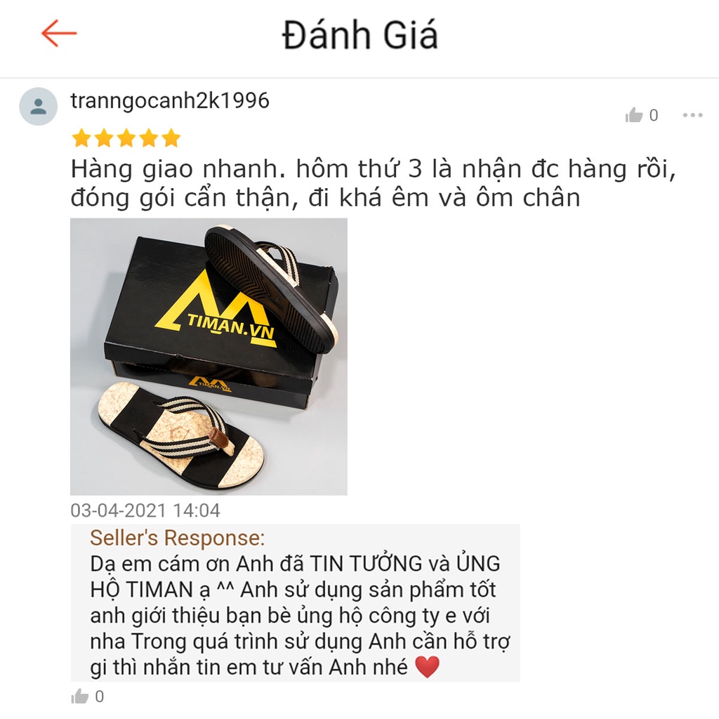 Dép nam thiết kế xỏ ngón đẹp quai ngang kiểu quai hậu đế bánh mì chất liệu da tông cao cấp bảo hành 1 năm DC18 TIMAN