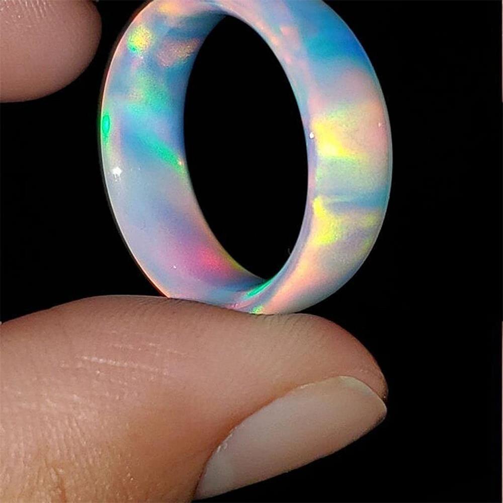 Nhẫn Đeo Tay Đính Đá Opal Màu Xanh Dương Thời Trang Mùa Hè Dành Cho Nam Và Nữ
