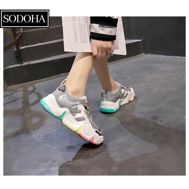Giày thể thao nữ SODOHA giày độn đế tăng chiều cao