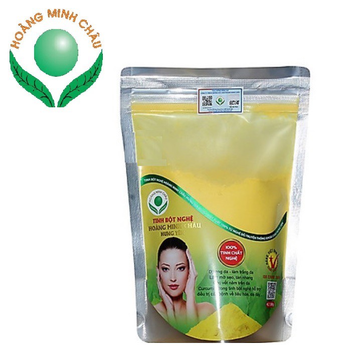 Túi Zip đáy nhôm 300gr tinh bột nghệ Hoàng Minh Châu Hưng Yên